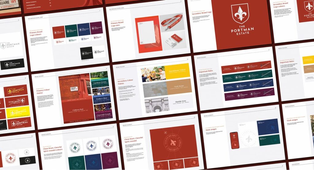 Portman Estate brand guidelines for London website design, CRM-driven digital marketing and property branding