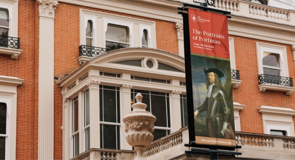 Portman Estate banner promoting London property branding, website design and CRM-driven digital marketing