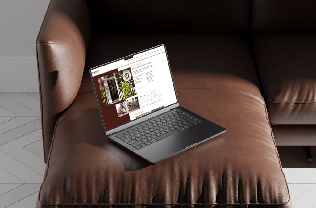 Portman Marylebone website design on laptop built with CRM-powered web development and customer relationship management