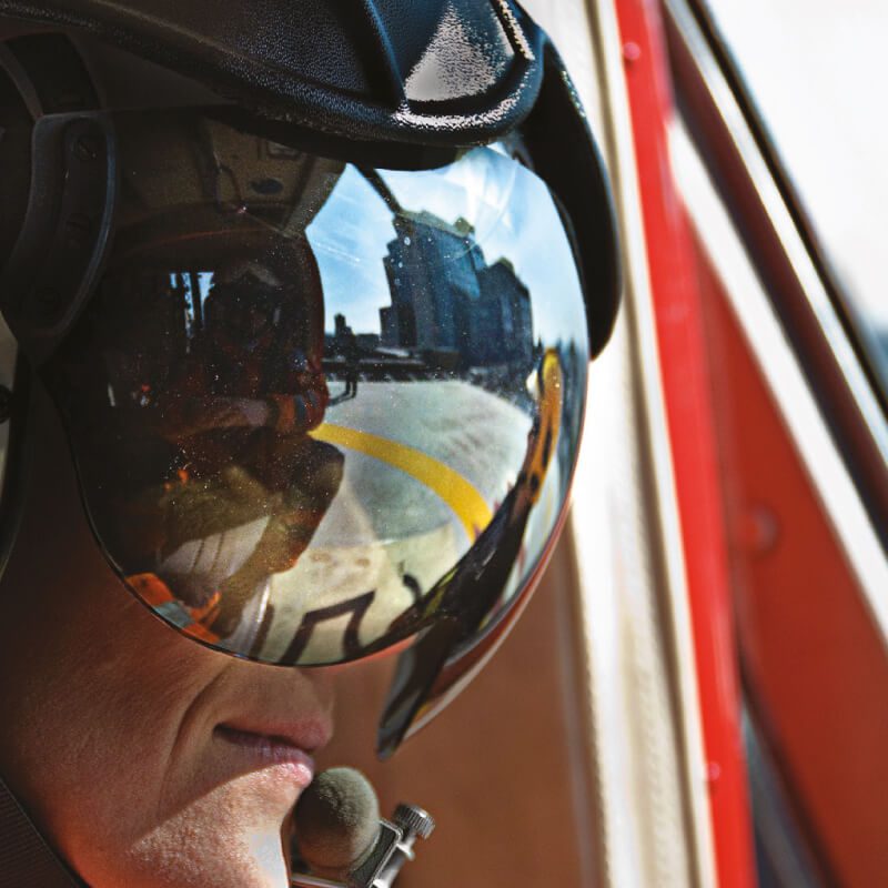 London Air Ambulance pilot portrait used in CRM-driven charity campaigns and brand storytelling