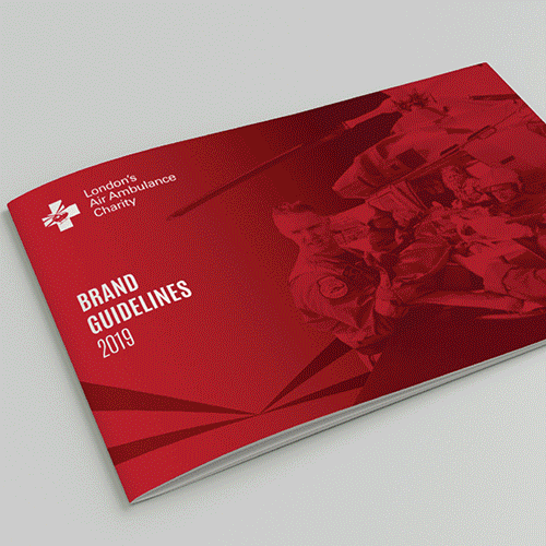 London Air Ambulance brochure design showcasing charity campaigns and CRM-driven donor communication