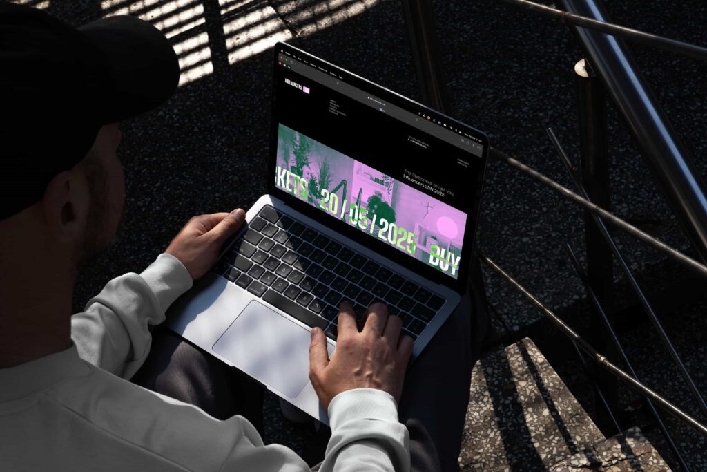 Influencers LDN website on laptop built with CRM-powered website development and conversion rate optimisation