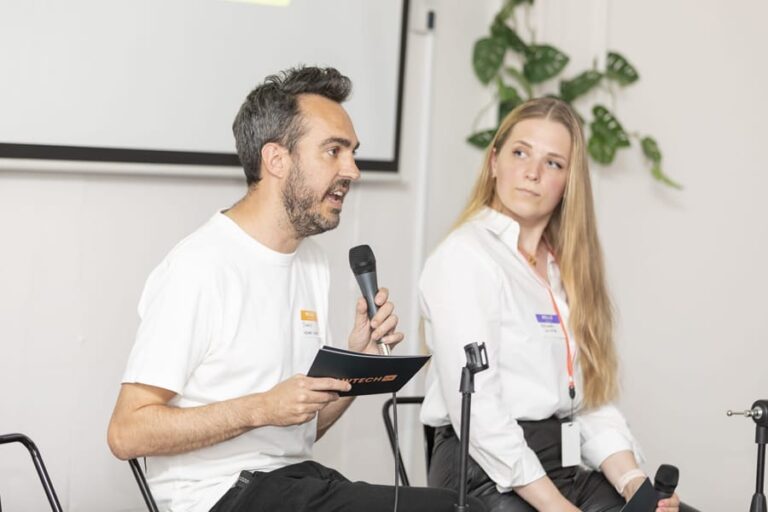 LawTech UK training and workshops panel discussing customer relationship management CRM systems and web design development.