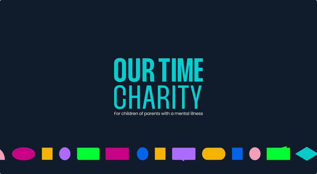 Our Time Charity logo and brand pattern created through CRM-driven brand strategy and website design
